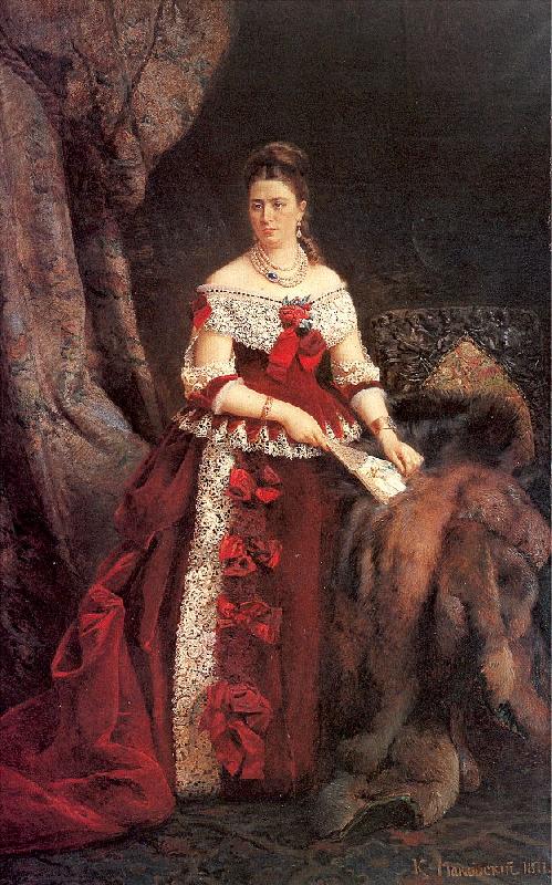 Makovsky, Konstantin Portrait of Countess Vera Zubova Sweden oil painting art